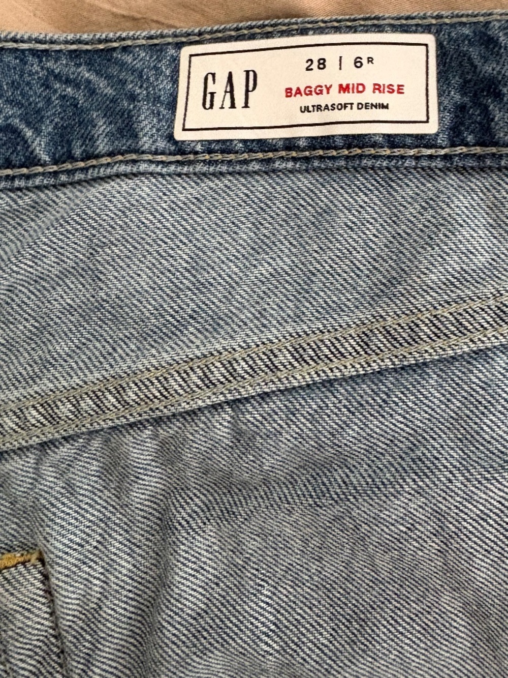Gap Ultra soft denim baggy mid rise wide leg